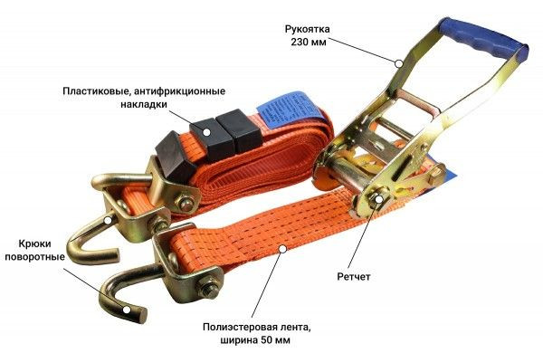 Ремень стяжной для автовоза 5/10т, 12 метров — 1